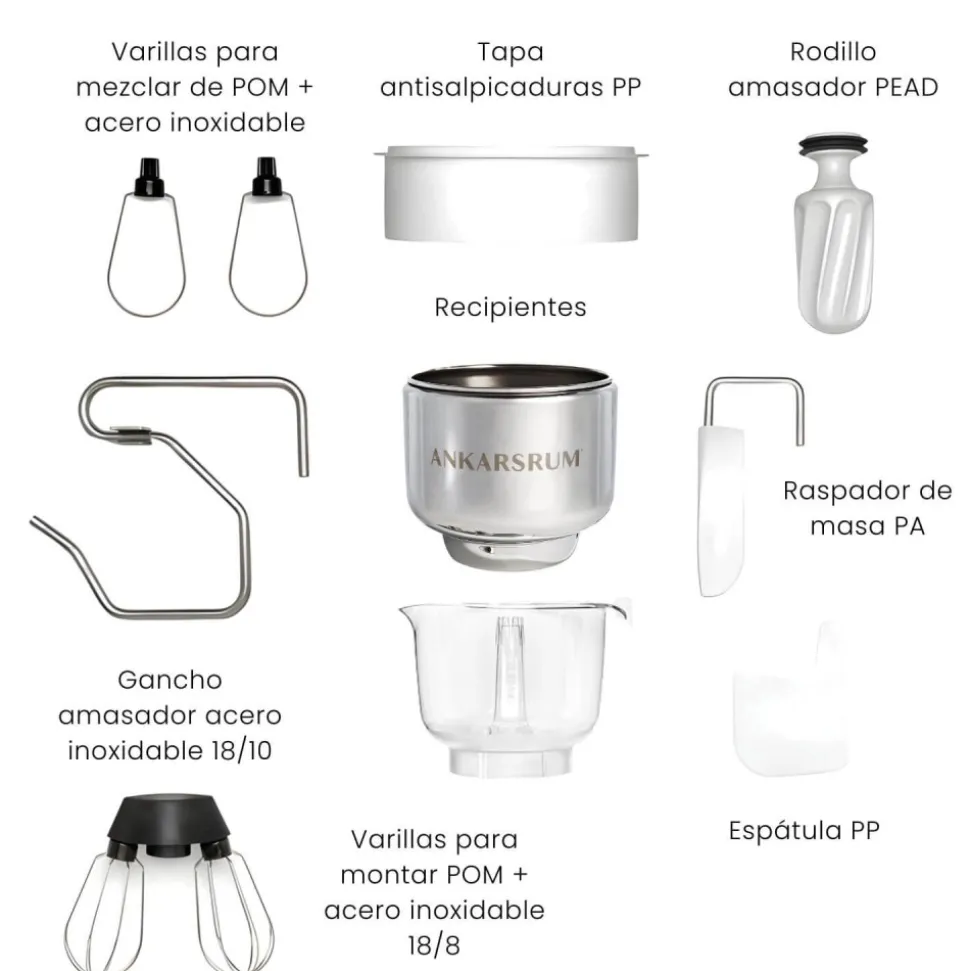 Amasadora Assistent, roja - Ankarsrum