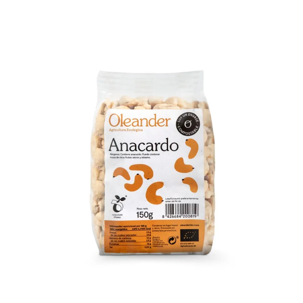 Anacardos crudos ecológicos, 150 g - Oleander