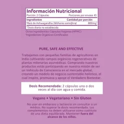 Ashwagandha ecológica, en cápsulas - Organic India