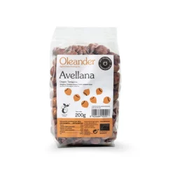 Avellanas crudas con piel ecológicas, 200 g - Oleander