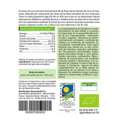 Azúcar de coco ecológico - Salud viva