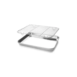 Bandeja con rejilla de acero inoxidable para horno, 21,5 cm - Lacor