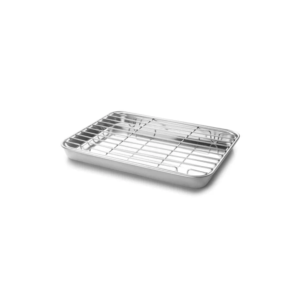 Bandeja con rejilla de acero inoxidable para horno, 23,5 cm - Lacor