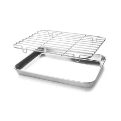 Bandeja con rejilla de acero inoxidable para horno, 40,5 cm - Lacor