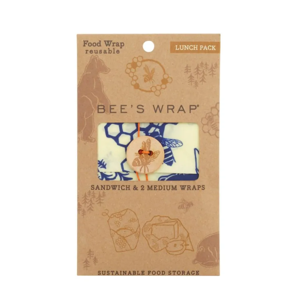 Bee's Wrap envoltorio de cera de abeja - pack Lunch, modelo osos
