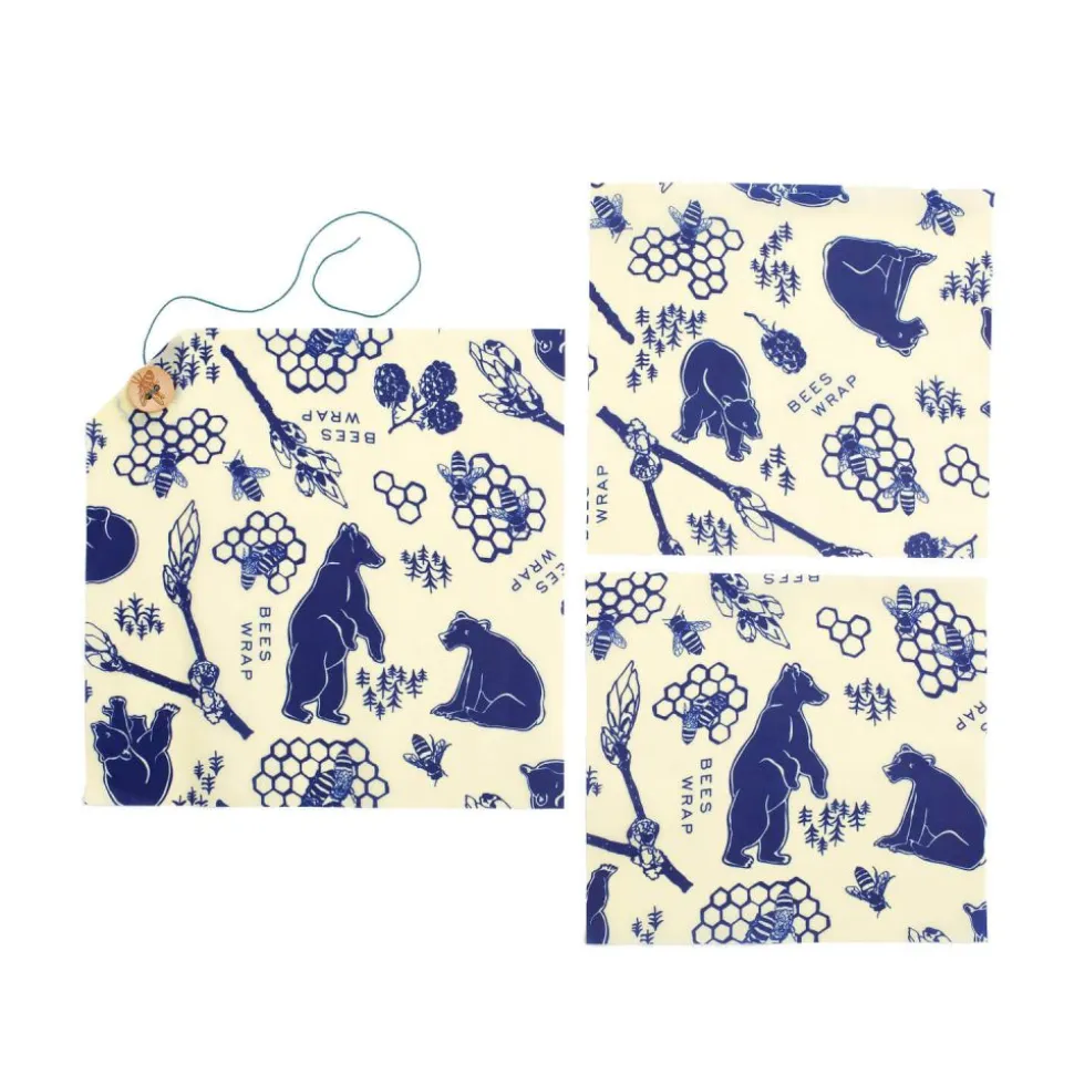 Bee's Wrap envoltorio de cera de abeja - pack Lunch, modelo osos