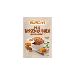 Bizcocho de calabaza sin gluten, ecológico - mug cake - Biovegan