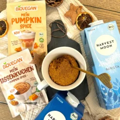 Bizcocho de calabaza sin gluten, ecológico - mug cake - Biovegan