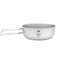 Bol de titanio con asa plegable, 600 ml - Keith
