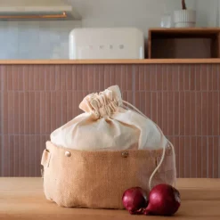 Bolsa de yute para frutas y verduras tamaño mediano - Pebbly