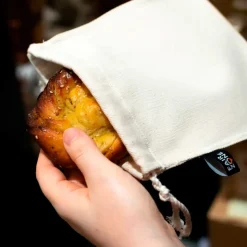 Bolsa impermeable porta alimentos de algodón orgánico y látex natural, pequeña - Fair Squared