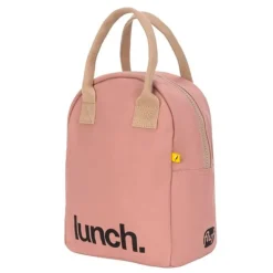 Bolsa porta alimentos de algodón orgánico, Lunch, rosa - Fluf