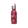 Botella térmica acero inoxidable para niños, camping, granate, 350 ml - Qwetch