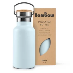 Botella térmica de acero inoxidable, 500 ml, azul - Bambaw