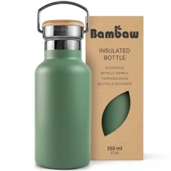 Botella térmica de acero inoxidable, 750 ml, verde - Bambaw