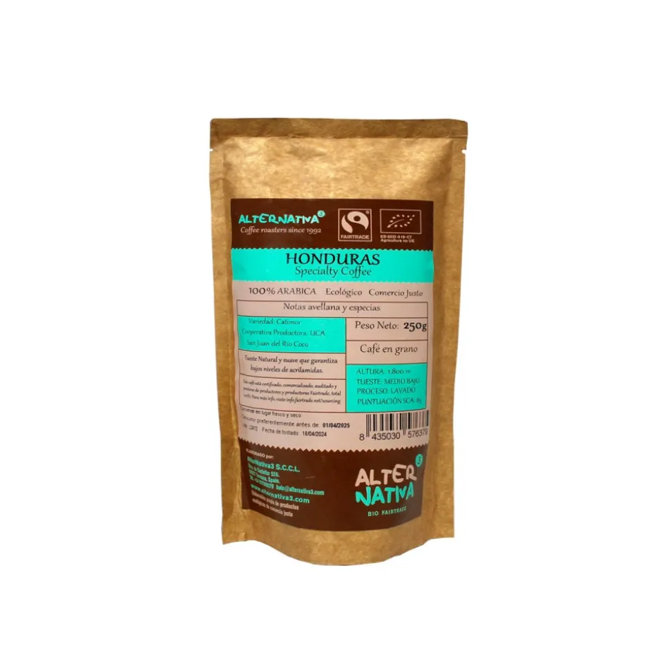 Café en grano ecológico, Honduras, 250 g - Alternativa 3