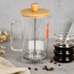 Cafetera francesa cristal, Wood, 1000 ml - Lacor