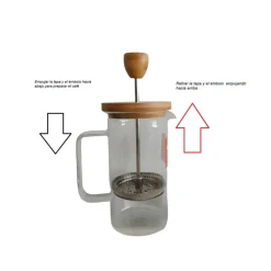 Cafetera francesa cristal, Wood, 350 ml - Lacor