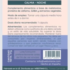Calmia Noche, 60 cápsulas - Webotanix