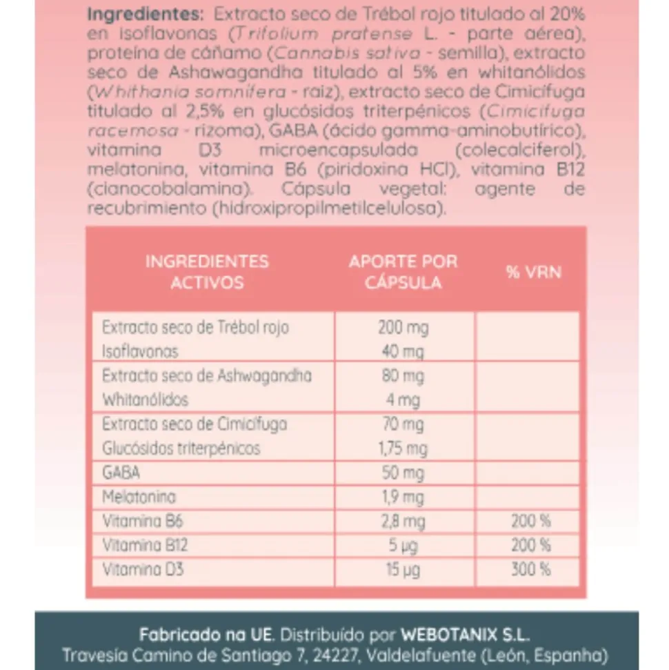 Cannagyn Noche Menopausia, 45 cápsulas - Webotanix