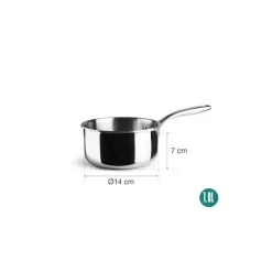 Cazo de acero inoxidable trichef, 14 cm - Lacor