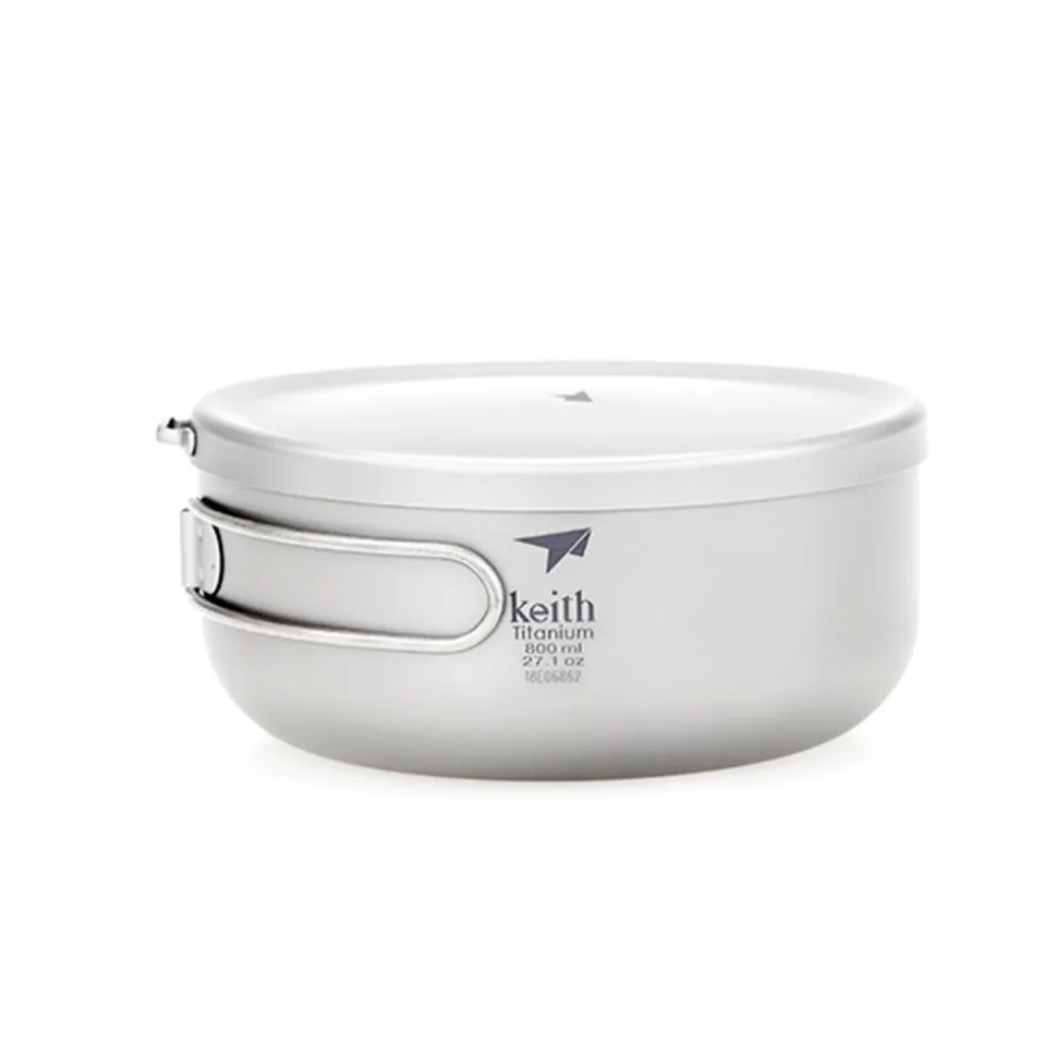 Cazo de titanio con tapa, 800 ml - Keith