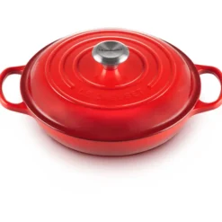 Cazuela cocotte de hierro fundido, 30 cm, color cereza - Le Creuset