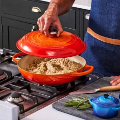 Cazuela cocotte de hierro fundido, 30 cm, color volcánico - Le Creuset