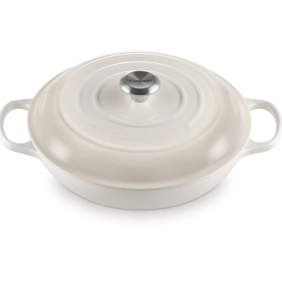 Cazuela cocotte de hierro fundido, 30 cm, color merengue - Le Creuset
