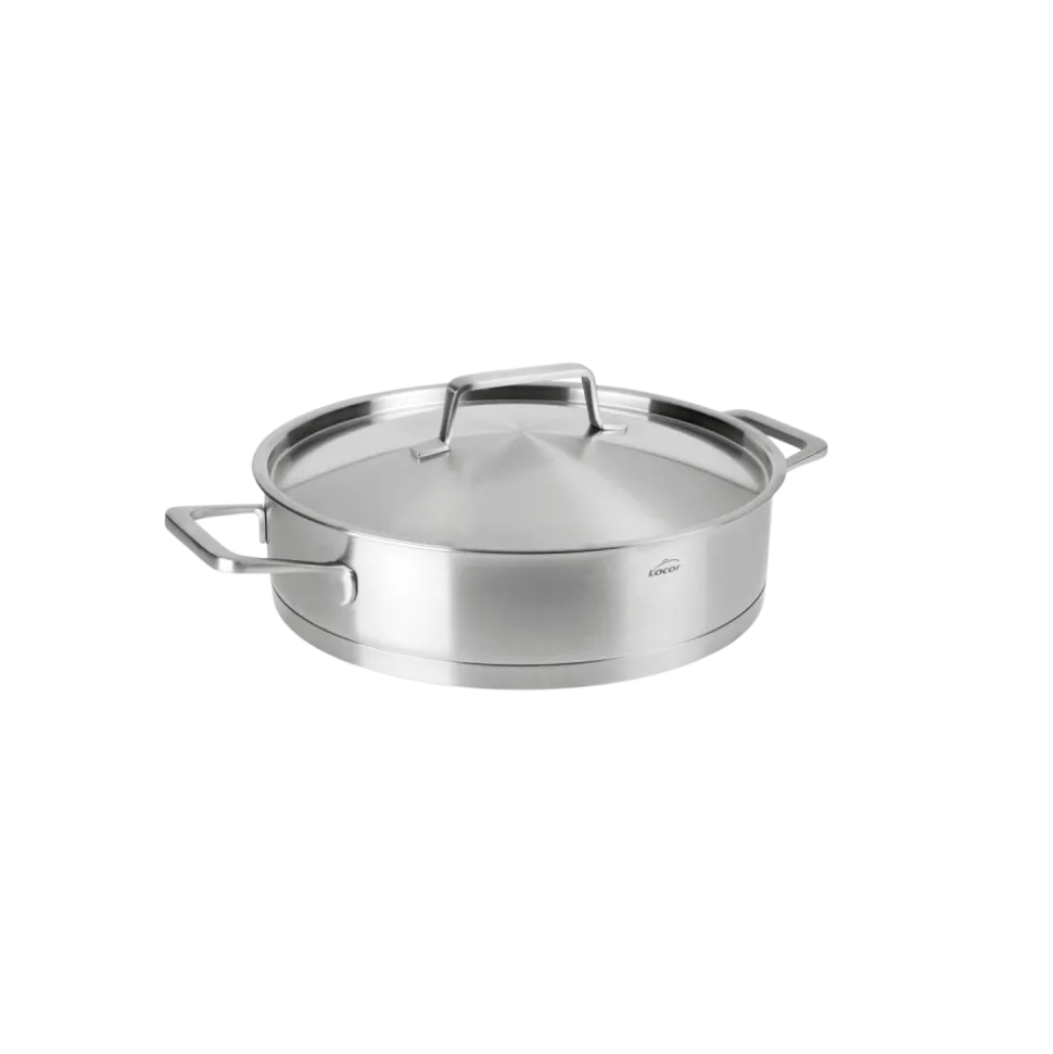 Cazuela de acero inoxidable con tapa de acero, foodie, 24 cm - Lacor