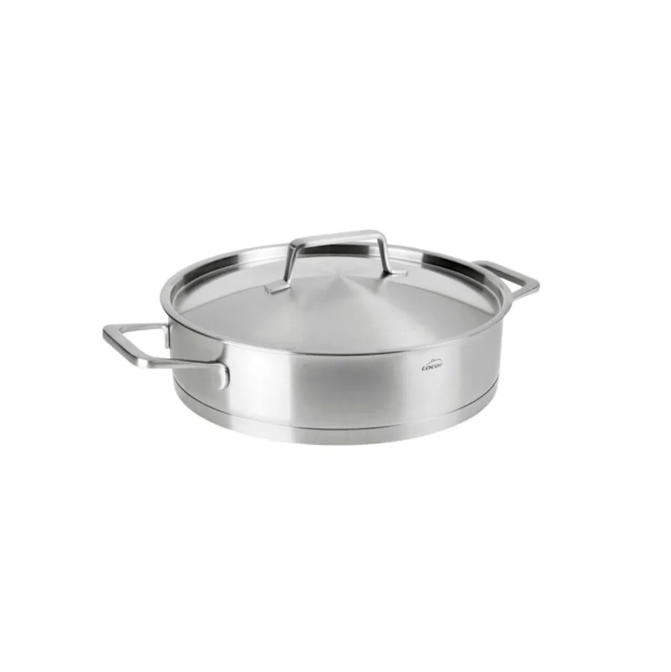 Cazuela de acero inoxidable con tapa de acero, foodie, 26 cm - Lacor