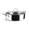 Cazuela de acero inoxidable con tapa, trichef, 28 cm - Lacor