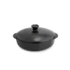 Cazuela de cerámica gres 20 cm con tapa, antracita - Topgres