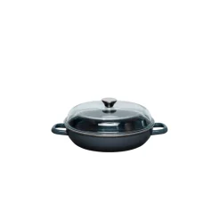 Cazuela esmaltada con tapa de cristal Nouvelle, gris, 1,8 l - Riess