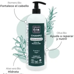 Champú ecológico fortalecedor para cabello fino y débil - NaturaBio Cosmetics