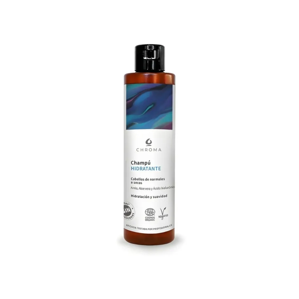 Champú ecológico hidratante para cabello seco con ácido hialurónico y amla, 200 ml - Chroma