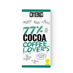 Chocolate ecológico 77% cacao con café - Nogih