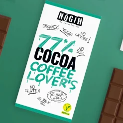 Chocolate ecológico 77% cacao con café - Nogih