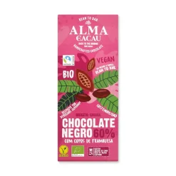 Chocolate ecológico 60% con copos de frambuesa - Alma do Cacau