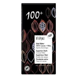 Chocolate ecológico 100% con Nibs de cacao - Vivani