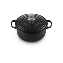 Cocotte de hierro fundido, 24 cm, color negro - Le Creuset