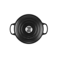 Cocotte de hierro fundido, 24 cm, color negro - Le Creuset