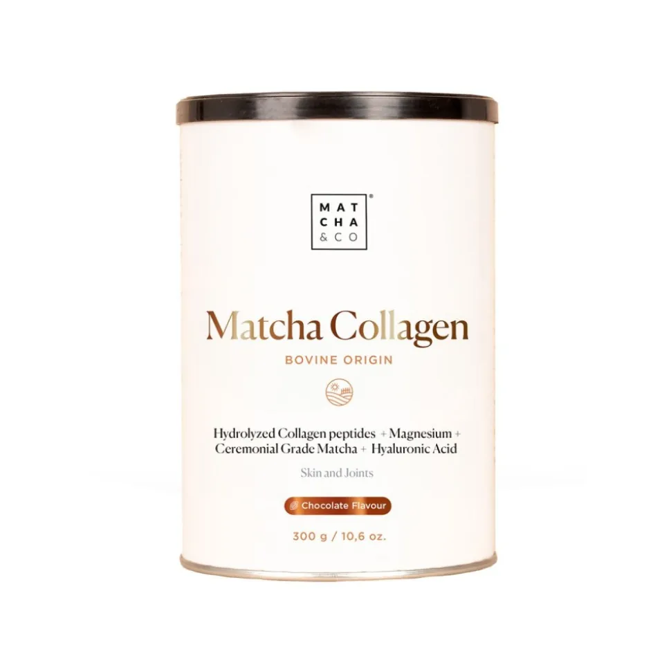 Colágeno hidrolizado bovino con té Matcha sabor chocolate, 300 g - Matcha & Co