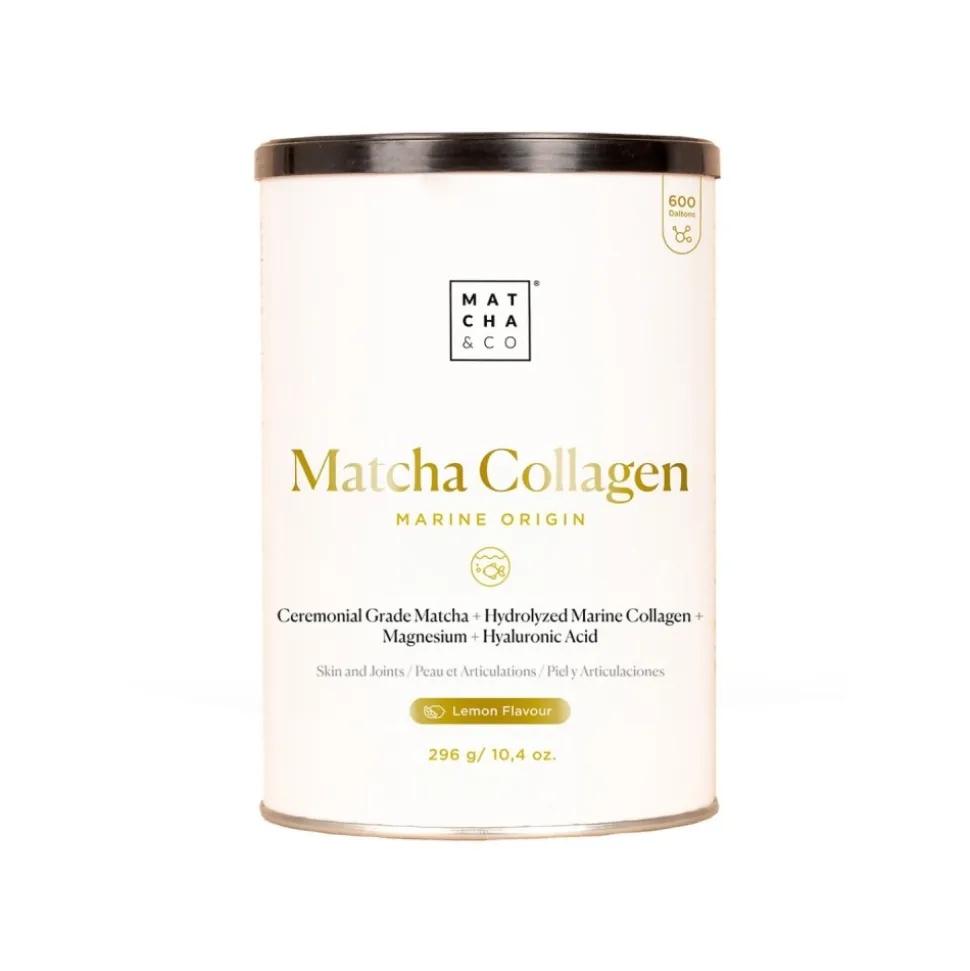 Colágeno hidrolizado marino con té Matcha sabor limón, 296 g - Matcha & Co
