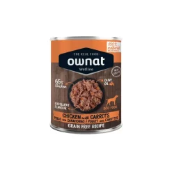 Comida húmeda para perros de pollo y zanahoria, Wertline, 395 g - Ownat