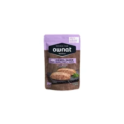 Comida para gatos de pollo y salmón sin cereales, wetline, 85 g - Ownat