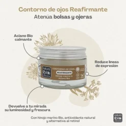 Contorno de ojos reafirmante con hinojo marino y aciano ecológico, 30 ml - NaturaBio