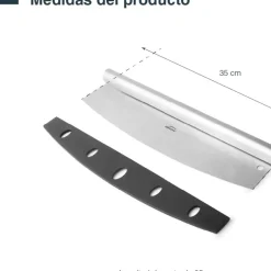 Corta pizza de acero inoxidable profesional - Lacor