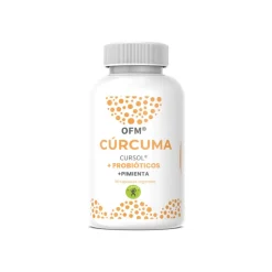 Cúrcuma cursol + probióticos + pimienta, 60 cápsulas - OFM