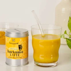 Cúrcuma latte vainilla, lata - Sonnentor